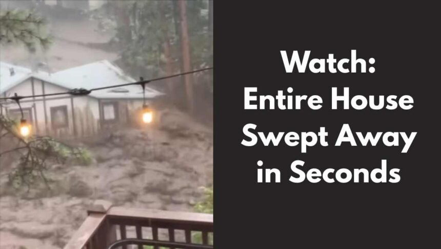 Shocking Moment as House Gets Swept Away by Raging Floodwaters in Ruidoso, New Mexico